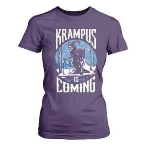 Christmas Krampus T Shirt For Women Krampusnacht Monster Krampus Lover Festive Horror TS10 Purple Print Your Wear