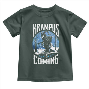 Christmas Krampus Toddler T Shirt Krampusnacht Monster Krampus Lover Festive Horror TS10 Dark Forest Green Print Your Wear