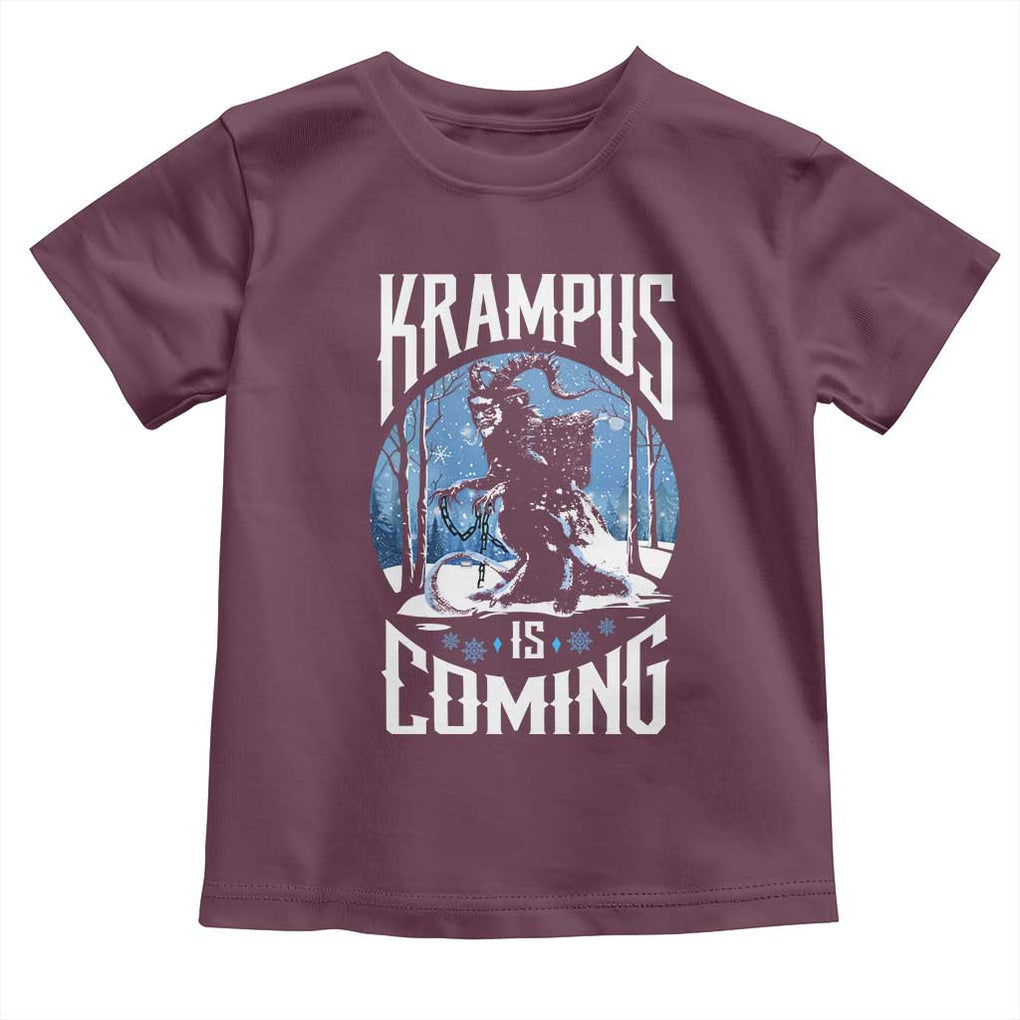 Christmas Krampus Toddler T Shirt Krampusnacht Monster Krampus Lover Festive Horror TS10 Maroon Print Your Wear