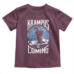 Christmas Krampus Toddler T Shirt Krampusnacht Monster Krampus Lover Festive Horror TS10 Maroon Print Your Wear