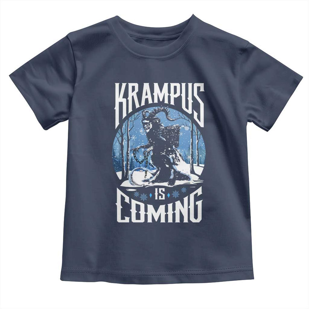 Christmas Krampus Toddler T Shirt Krampusnacht Monster Krampus Lover Festive Horror TS10 Navy Print Your Wear