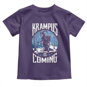 Christmas Krampus Toddler T Shirt Krampusnacht Monster Krampus Lover Festive Horror TS10 Purple Print Your Wear