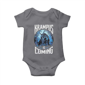 Christmas Krampus Baby Onesie Krampusnacht Monster Krampus Is Coming TS10 Charcoal Print Your Wear