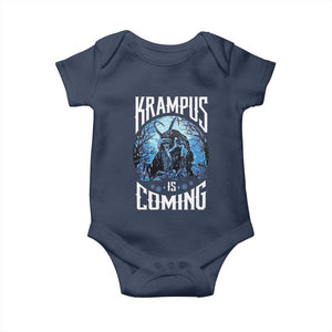 Christmas Krampus Baby Onesie Krampusnacht Monster Krampus Is Coming TS10 Navy Print Your Wear