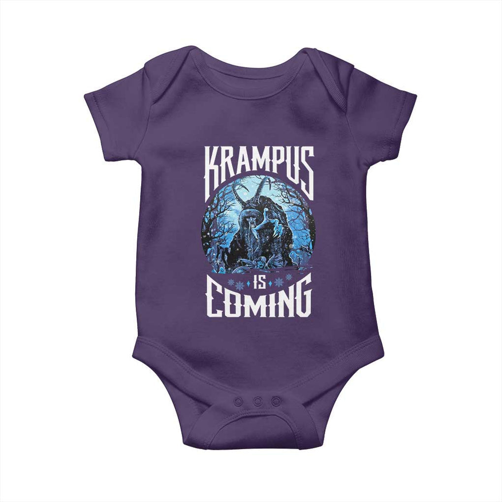 Christmas Krampus Baby Onesie Krampusnacht Monster Krampus Is Coming TS10 Purple Print Your Wear