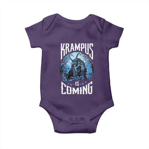 Christmas Krampus Baby Onesie Krampusnacht Monster Krampus Is Coming TS10 Purple Print Your Wear