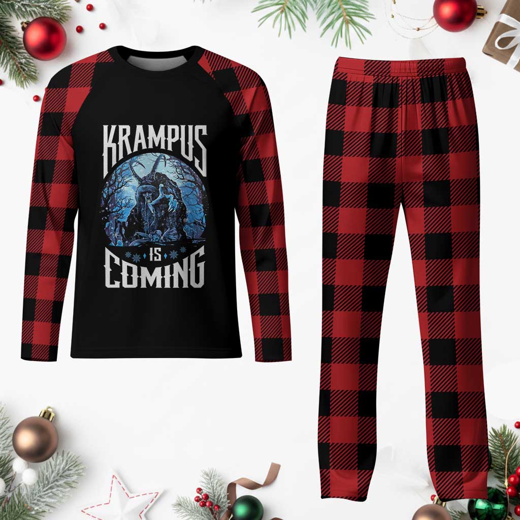 Xmas Krampus Plaid Pajama Set Krampusnacht Monster Krampus Is Coming TS10 Buffalo Plaid Print Your Wear