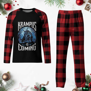 Xmas Krampus Plaid Pajama Set Krampusnacht Monster Krampus Is Coming TS10 Buffalo Plaid Print Your Wear