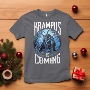 Christmas Krampus T Shirt Krampusnacht Monster Krampus Is Coming TS10 Charcoal Print Your Wear
