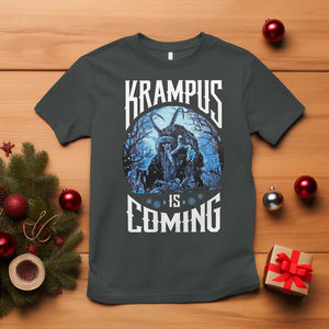 Christmas Krampus T Shirt Krampusnacht Monster Krampus Is Coming TS10 Dark Heather Print Your Wear