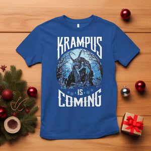 Christmas Krampus T Shirt Krampusnacht Monster Krampus Is Coming TS10 Royal Blue Print Your Wear