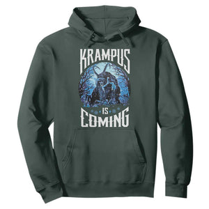 Christmas Krampus Hoodie Krampusnacht Monster Krampus Is Coming TS10 Dark Forest Green Print Your Wear