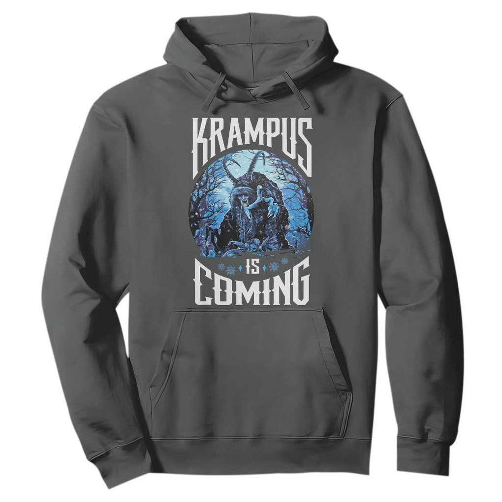 Christmas Krampus Hoodie Krampusnacht Monster Krampus Is Coming TS10 Dark Heather Print Your Wear