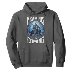 Christmas Krampus Hoodie Krampusnacht Monster Krampus Is Coming TS10 Dark Heather Print Your Wear