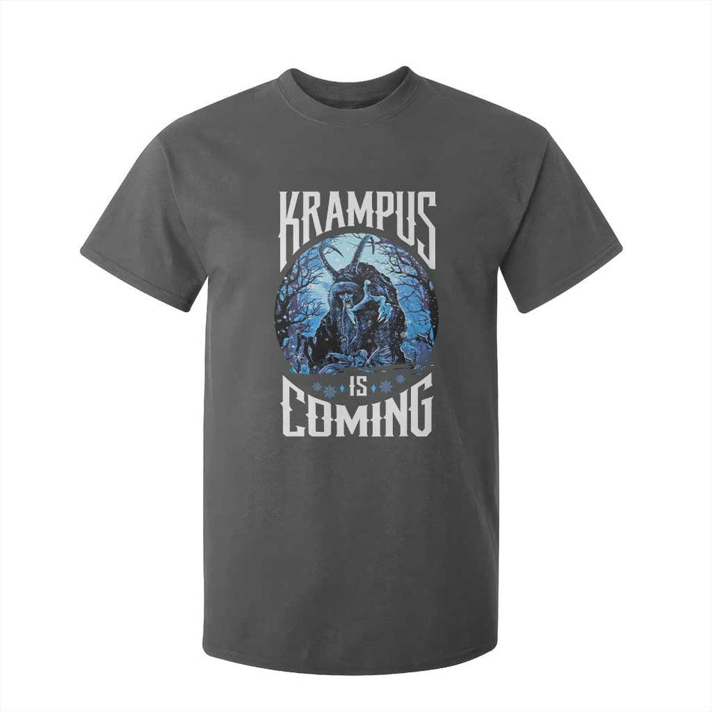 Christmas Krampus T Shirt For Kid Krampusnacht Monster Krampus Is Coming TS10 Dark Heather Print Your Wear