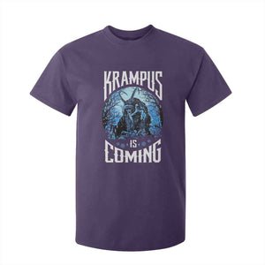 Christmas Krampus T Shirt For Kid Krampusnacht Monster Krampus Is Coming TS10 Purple Print Your Wear