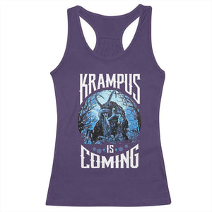 Christmas Krampus Racerback Tank Top Krampusnacht Monster Krampus Is Coming TS10 Purple Print Your Wear