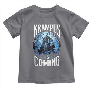Christmas Krampus Toddler T Shirt Krampusnacht Monster Krampus Is Coming TS10 Charcoal Print Your Wear