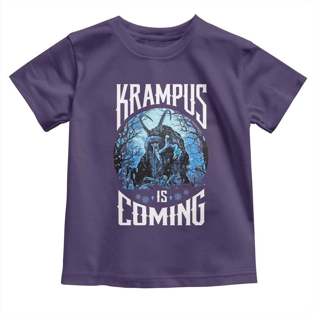 Christmas Krampus Toddler T Shirt Krampusnacht Monster Krampus Is Coming TS10 Purple Print Your Wear