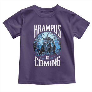 Christmas Krampus Toddler T Shirt Krampusnacht Monster Krampus Is Coming TS10 Purple Print Your Wear