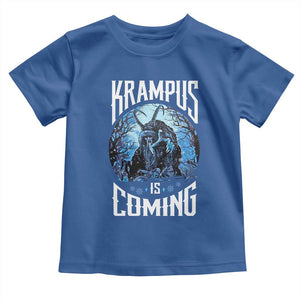 Christmas Krampus Toddler T Shirt Krampusnacht Monster Krampus Is Coming TS10 Royal Blue Print Your Wear