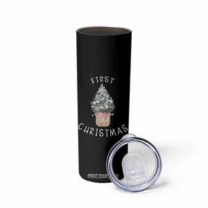 My First Christmas Skinny Tumbler Baby's First Holiday Xmas Tree Bow TS10 Print Your Wear
