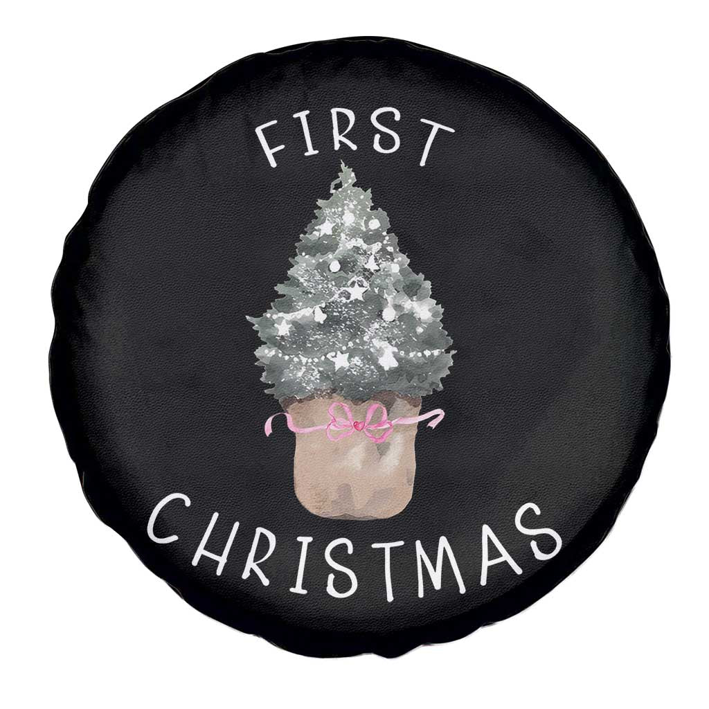 My First Christmas Spare Tire Cover Baby's First Holiday Xmas Tree Bow TS10 Print Your Wear