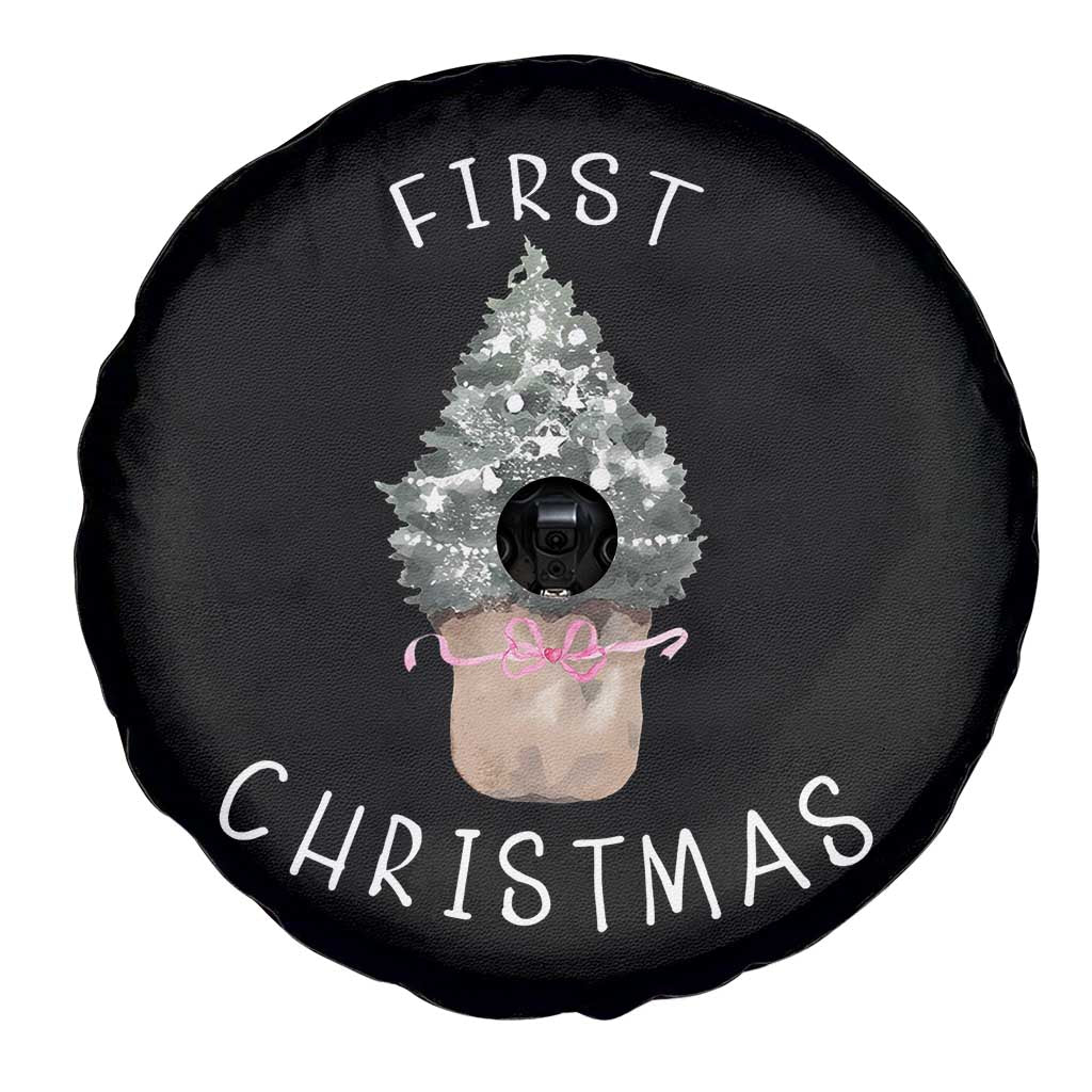 My First Christmas Spare Tire Cover Baby's First Holiday Xmas Tree Bow TS10 Print Your Wear