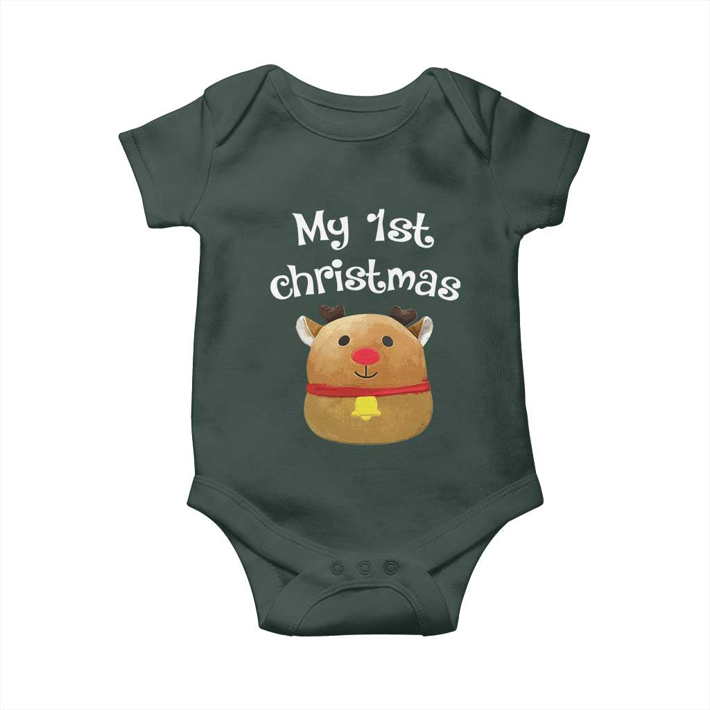 Baby First Christmas Outfit Baby Onesie Cute Reindeer Santa Boys Girls TS10 Print Your Wear