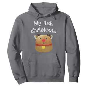 Baby First Christmas Outfit Hoodie Cute Reindeer Santa Boys Girls TS10 Charcoal Print Your Wear