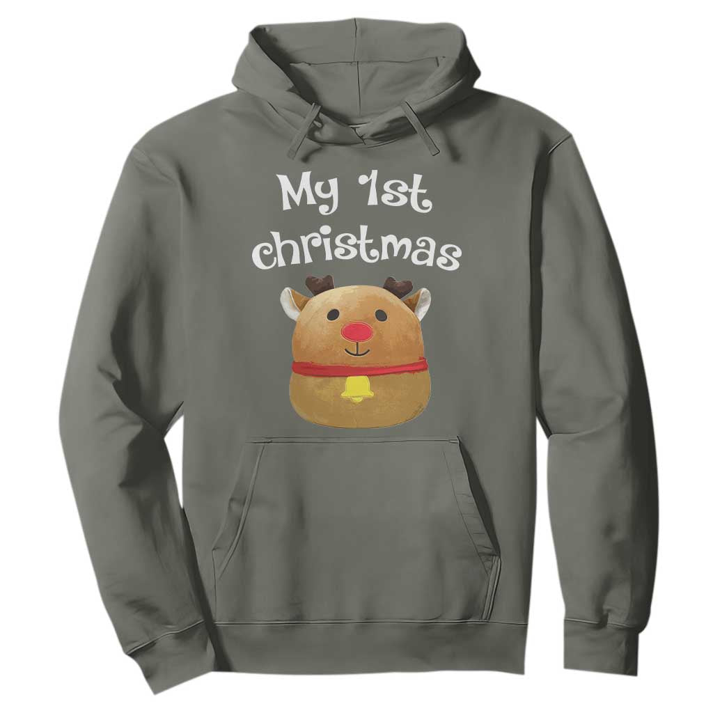 Baby First Christmas Outfit Hoodie Cute Reindeer Santa Boys Girls TS10 Military Green Print Your Wear