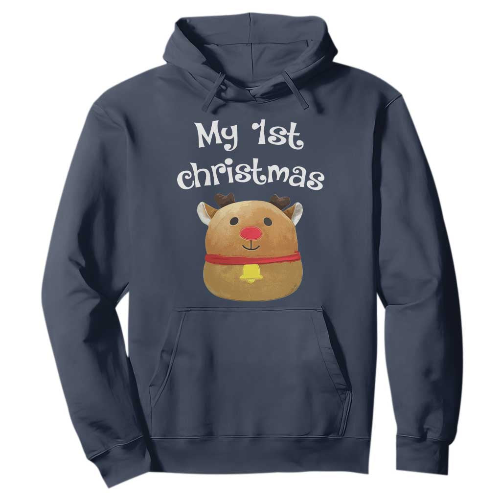 Baby First Christmas Outfit Hoodie Cute Reindeer Santa Boys Girls TS10 Navy Print Your Wear