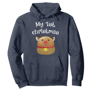 Baby First Christmas Outfit Hoodie Cute Reindeer Santa Boys Girls TS10 Navy Print Your Wear