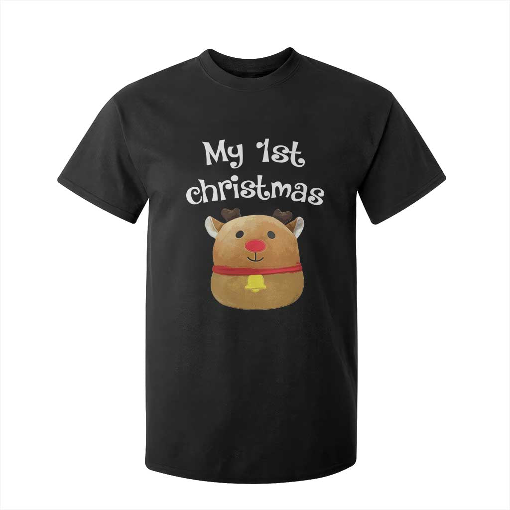 Baby First Christmas Outfit T Shirt For Kid Cute Reindeer Santa Boys Girls TS10 Black Print Your Wear