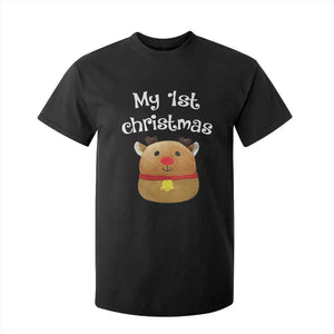Baby First Christmas Outfit T Shirt For Kid Cute Reindeer Santa Boys Girls TS10 Black Print Your Wear