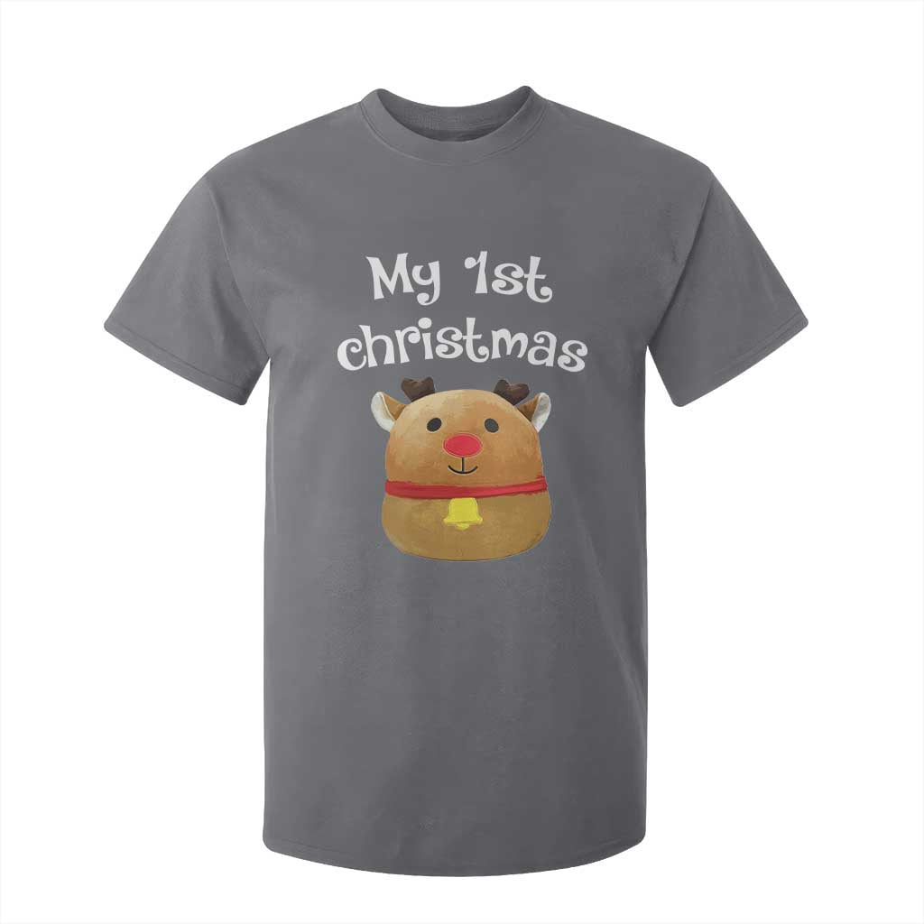 Baby First Christmas Outfit T Shirt For Kid Cute Reindeer Santa Boys Girls TS10 Charcoal Print Your Wear