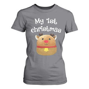Baby First Christmas Outfit T Shirt For Women Cute Reindeer Santa Boys Girls TS10 Charcoal Print Your Wear