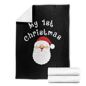 My First Christmas Throw Blanket Baby's First Holiday Xmas Santa TS10 Black Print Your Wear