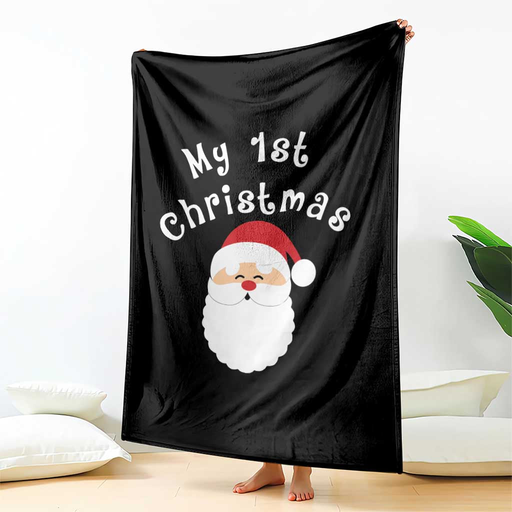 My First Christmas Throw Blanket Baby's First Holiday Xmas Santa TS10 Print Your Wear