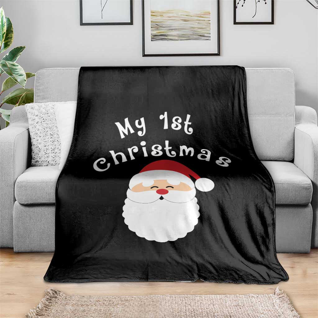 My First Christmas Throw Blanket Baby's First Holiday Xmas Santa TS10 Print Your Wear