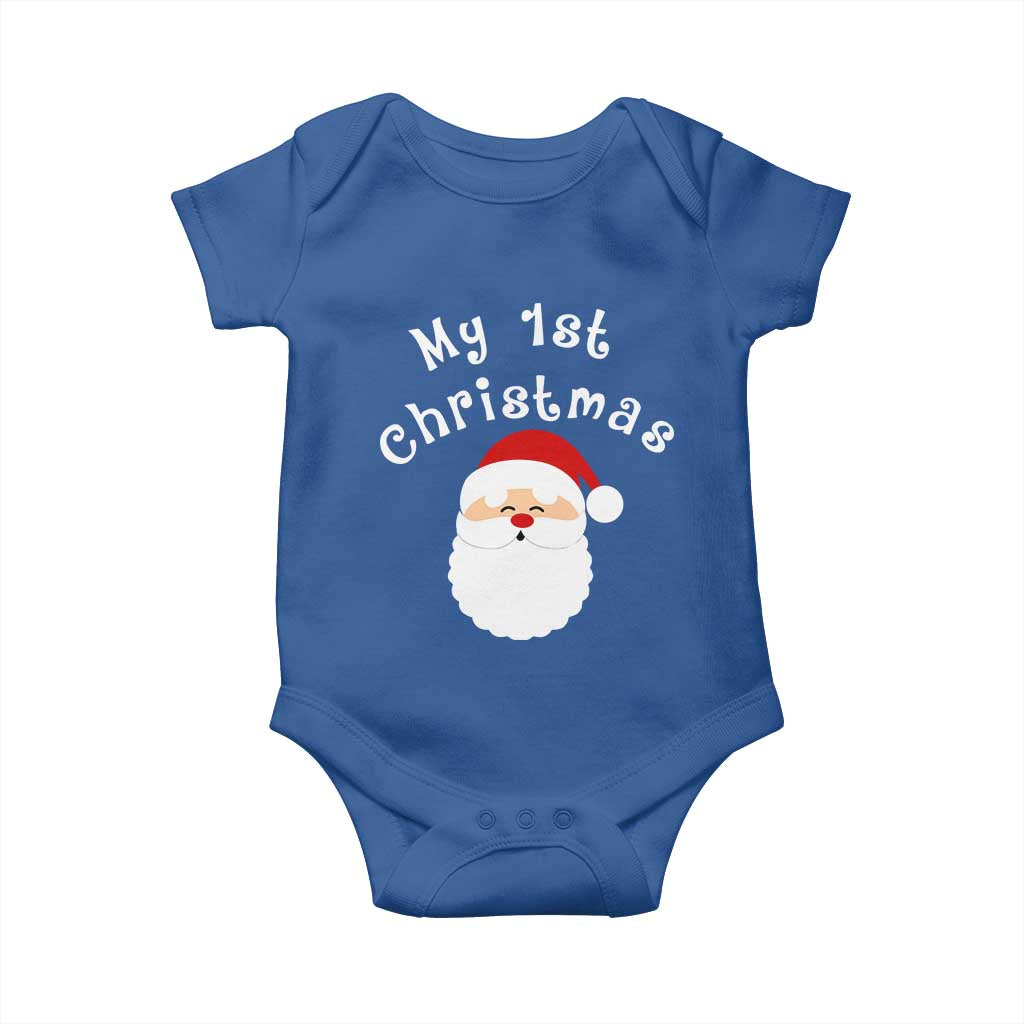 My First Christmas Baby Onesie Baby's First Holiday Xmas Santa TS10 Royal Blue Print Your Wear