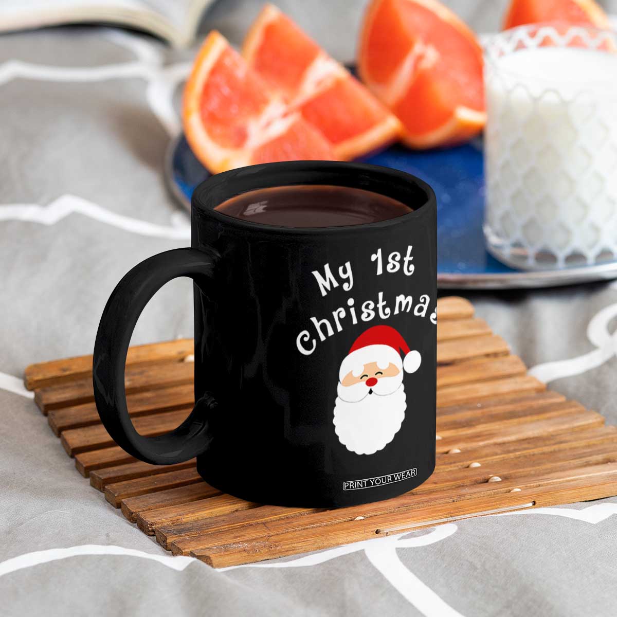 My First Christmas Coffee Mug Baby's First Holiday Xmas Santa TS10 Print Your Wear