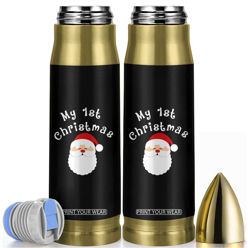 My First Christmas Bullet Tumbler Baby's First Holiday Xmas Santa TS10 Black Print Your Wear