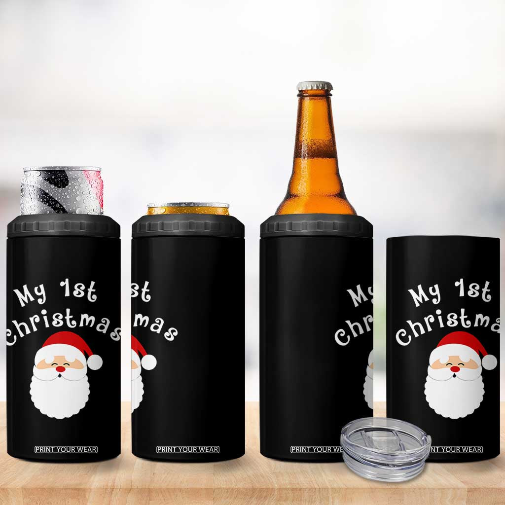 My First Christmas 4 in 1 Can Cooler Tumbler Baby's First Holiday Xmas Santa TS10 Print Your Wear