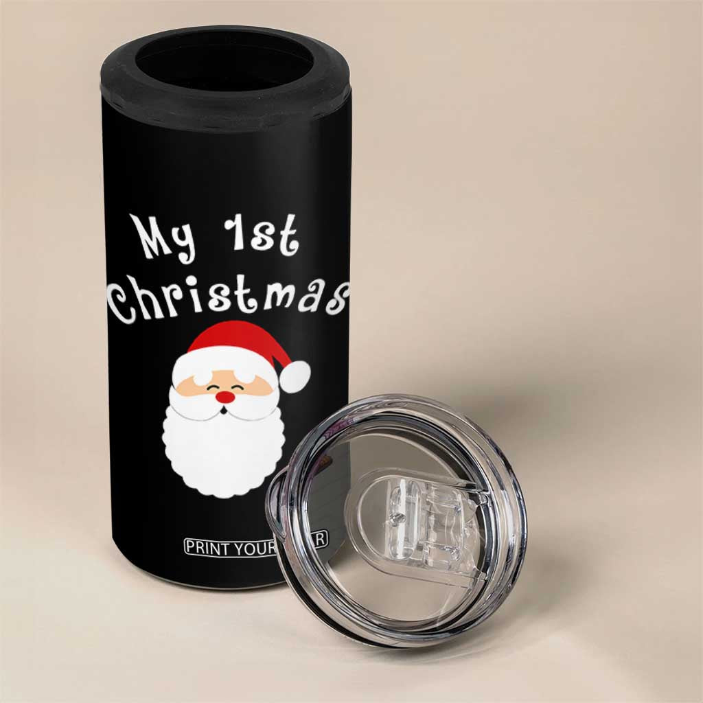My First Christmas 4 in 1 Can Cooler Tumbler Baby's First Holiday Xmas Santa TS10 Print Your Wear