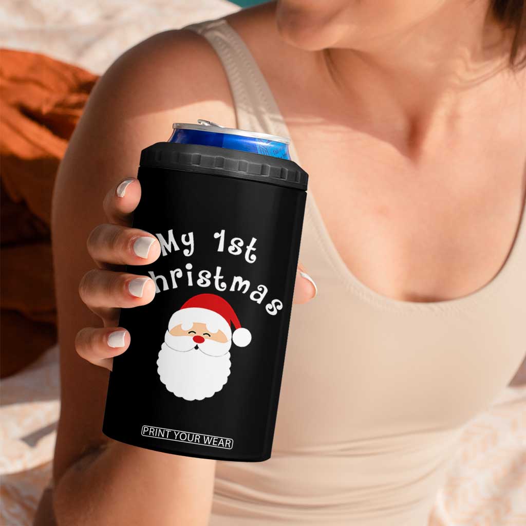 My First Christmas 4 in 1 Can Cooler Tumbler Baby's First Holiday Xmas Santa TS10 Print Your Wear