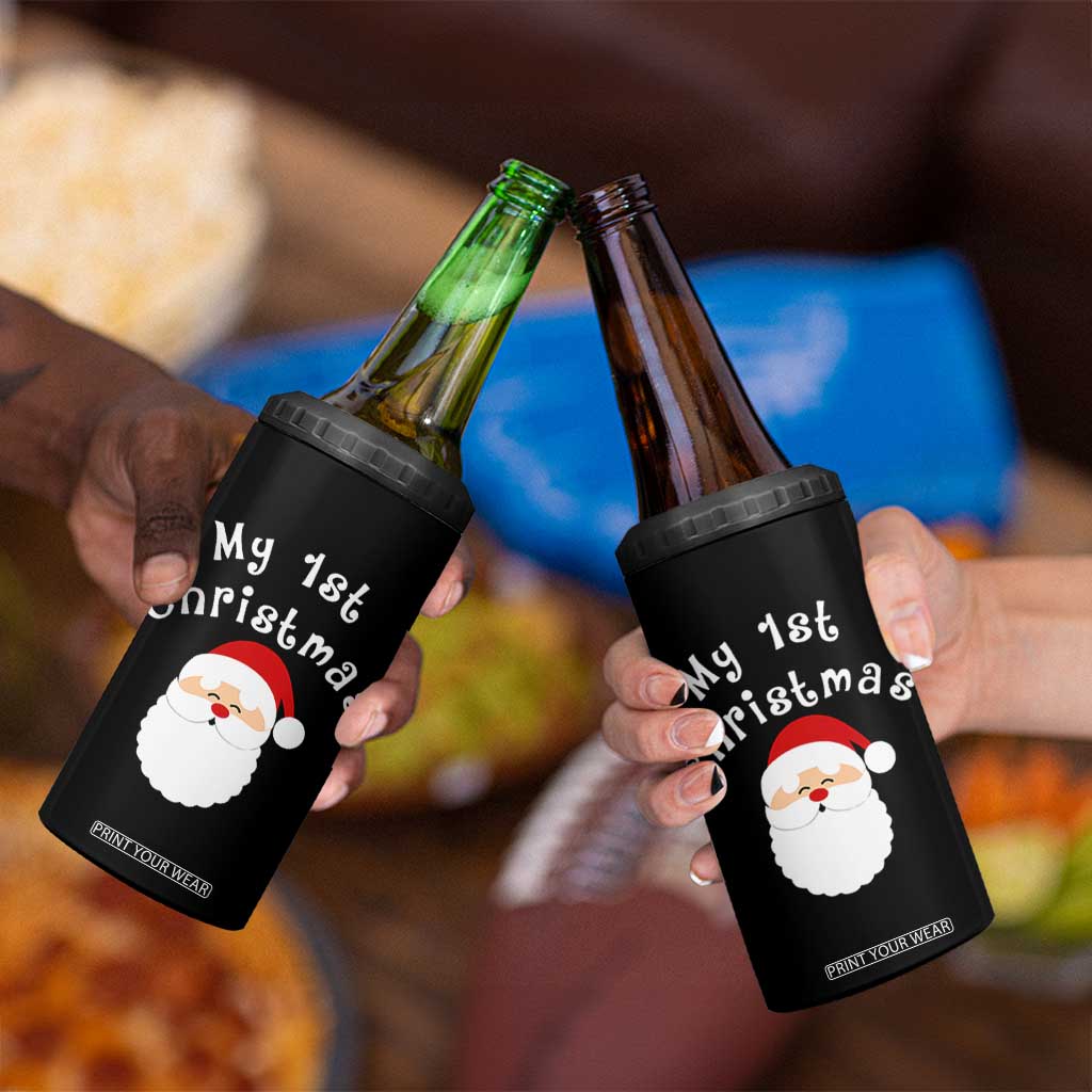My First Christmas 4 in 1 Can Cooler Tumbler Baby's First Holiday Xmas Santa TS10 Print Your Wear