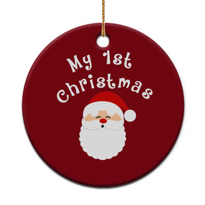 My First Christmas Ceramic Ornament Baby's First Holiday Xmas Santa TS10 1pc Red Print Your Wear