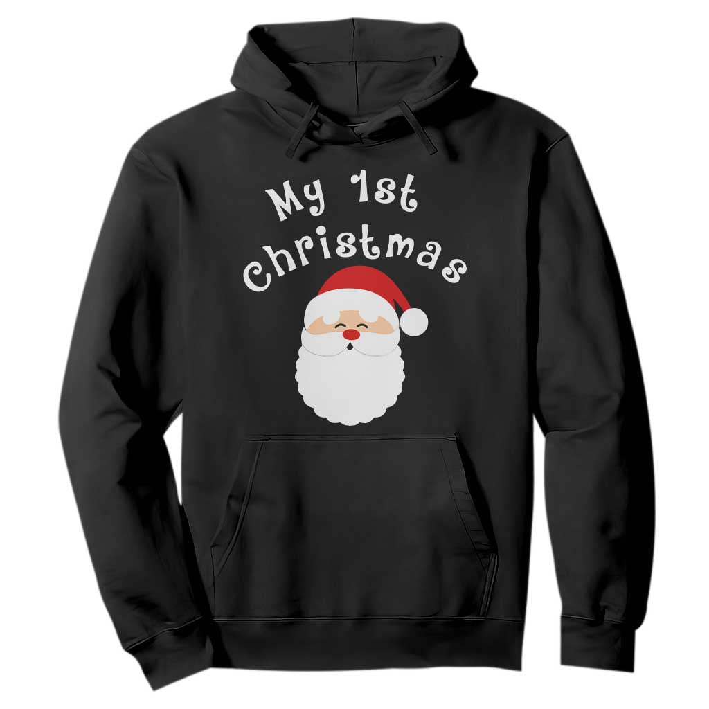 My First Christmas Hoodie Baby's First Holiday Xmas Santa TS10 Black Print Your Wear