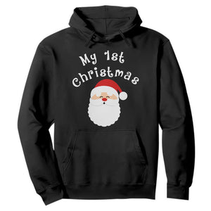 My First Christmas Hoodie Baby's First Holiday Xmas Santa TS10 Black Print Your Wear